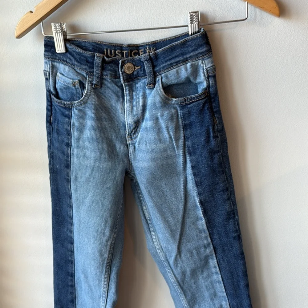 Justice Two-Tone Y2K Girls Blue Jeans‎